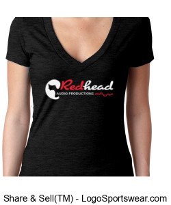 RedHead Audio Women's Deep V-neck T-shirt Design Zoom